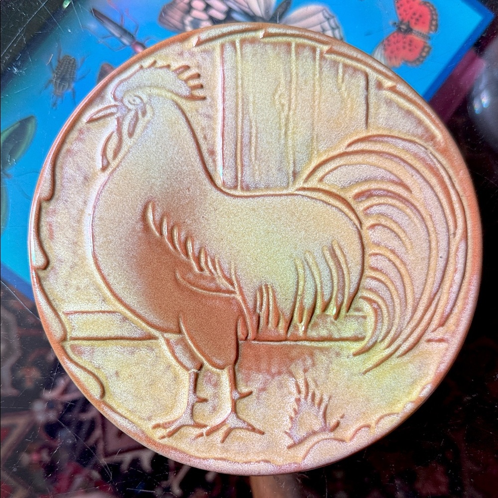 Frankoma vintage ceramic rooster trivet - Picture 2 of 4